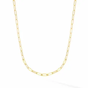 14k 3.3MM Paper Clip Necklace