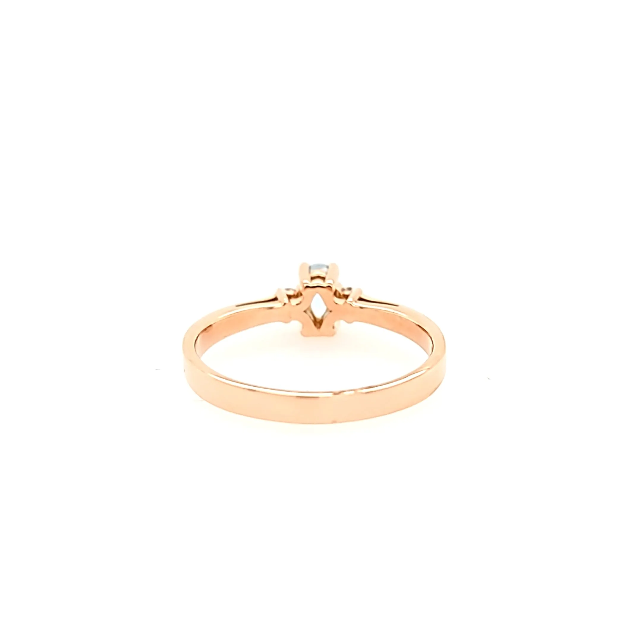 14k Rose Gold & Aquamarine Ring (I6999)