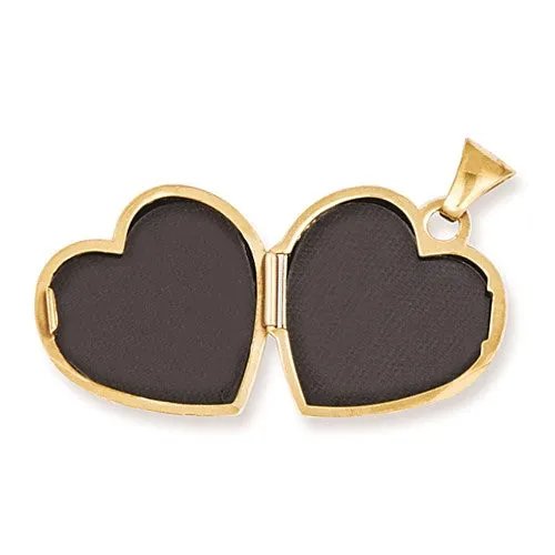 14k Scroll Heart Locket
