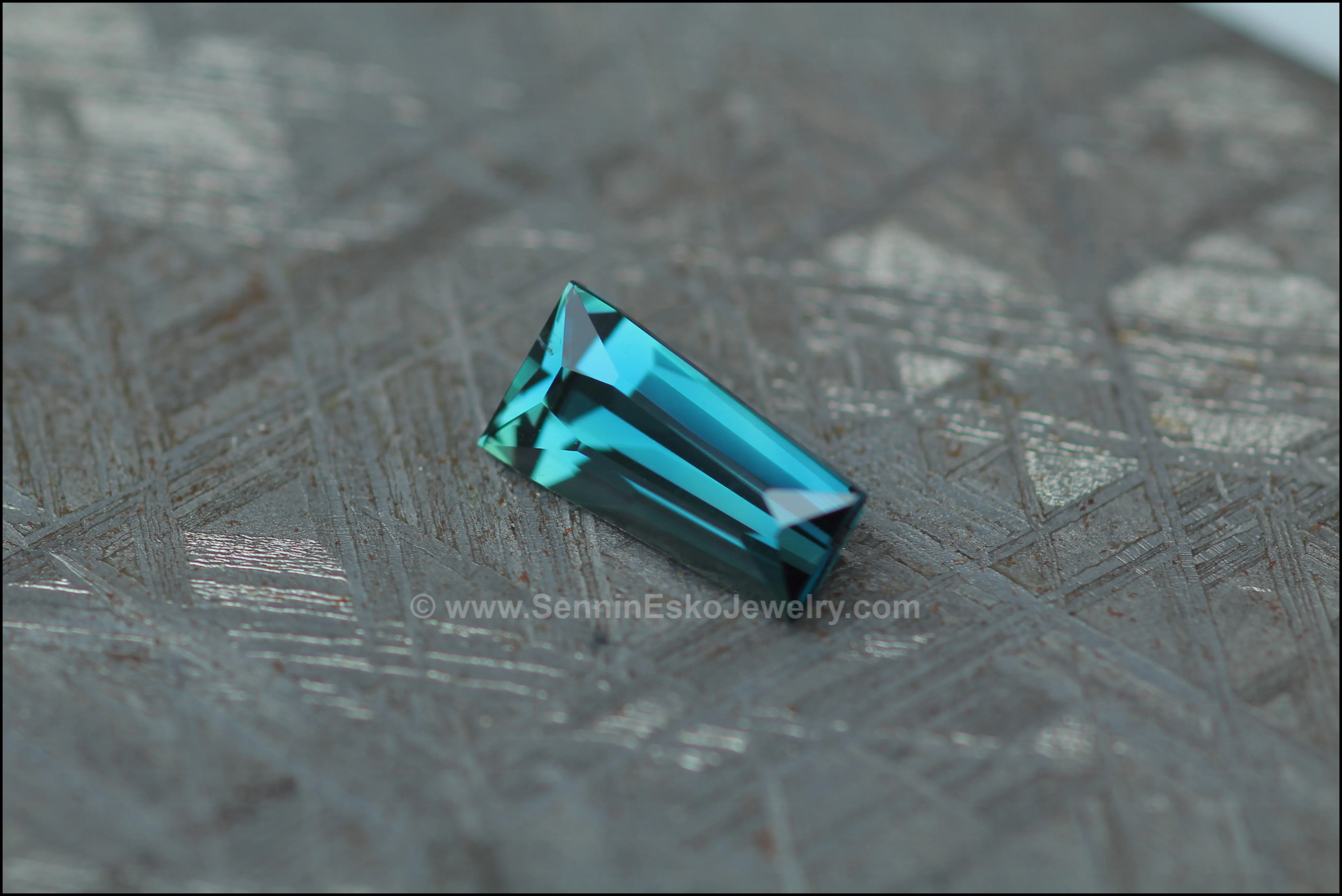 1.5ct Teal Kenyan Sapphire Tapered Baguette - 9.6x4.7x3.8mm