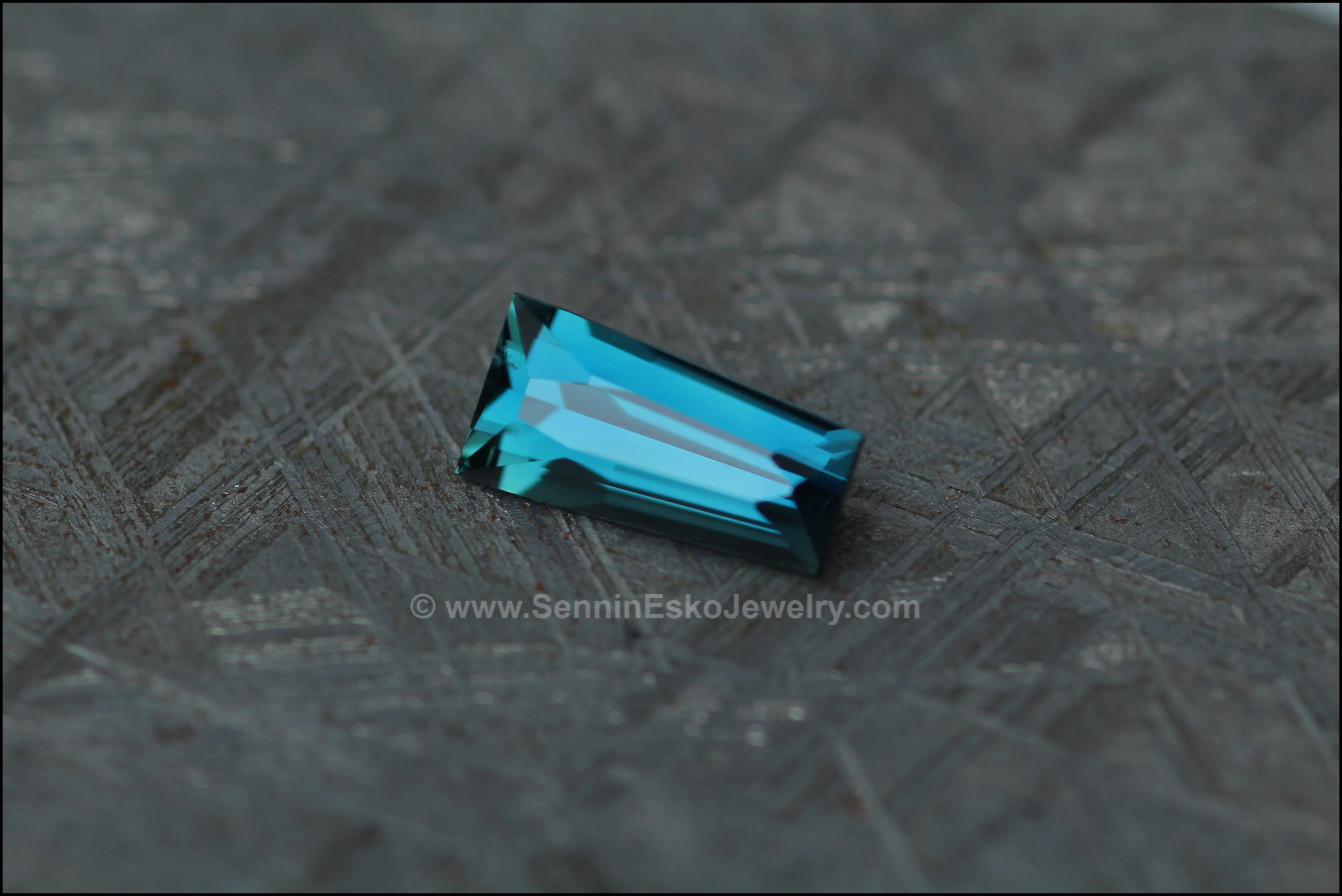 1.5ct Teal Kenyan Sapphire Tapered Baguette - 9.6x4.7x3.8mm
