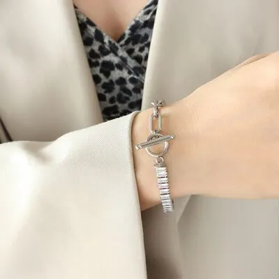 18K Gold Plated Toggle Bracelet