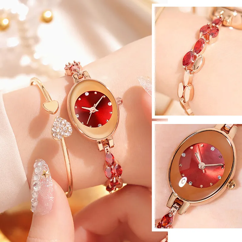 ✨2025 New Design🎀⌚Women's Colored Zircon Bracelet Watch