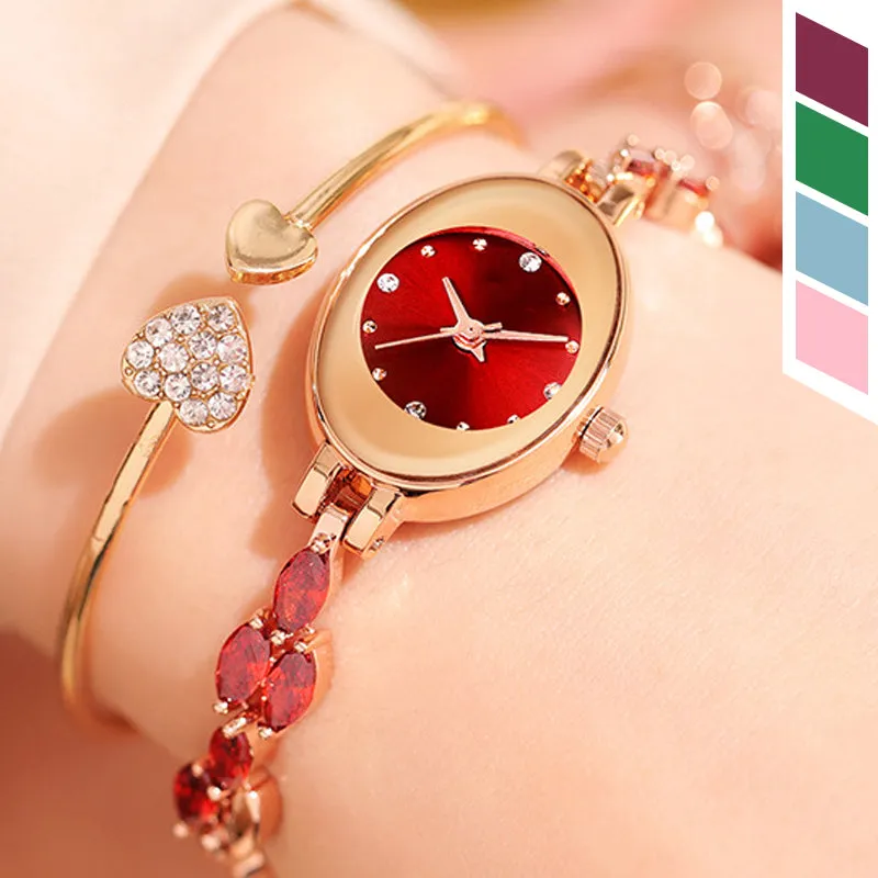 ✨2025 New Design🎀⌚Women's Colored Zircon Bracelet Watch