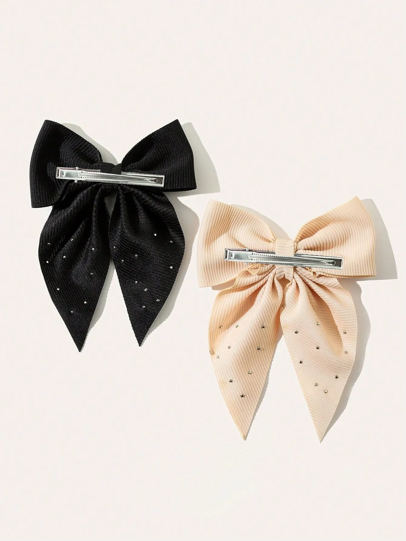 2pcs Faux Pearl Bow Knot Hair Clip for Women Barrette Styling Hair Accessories