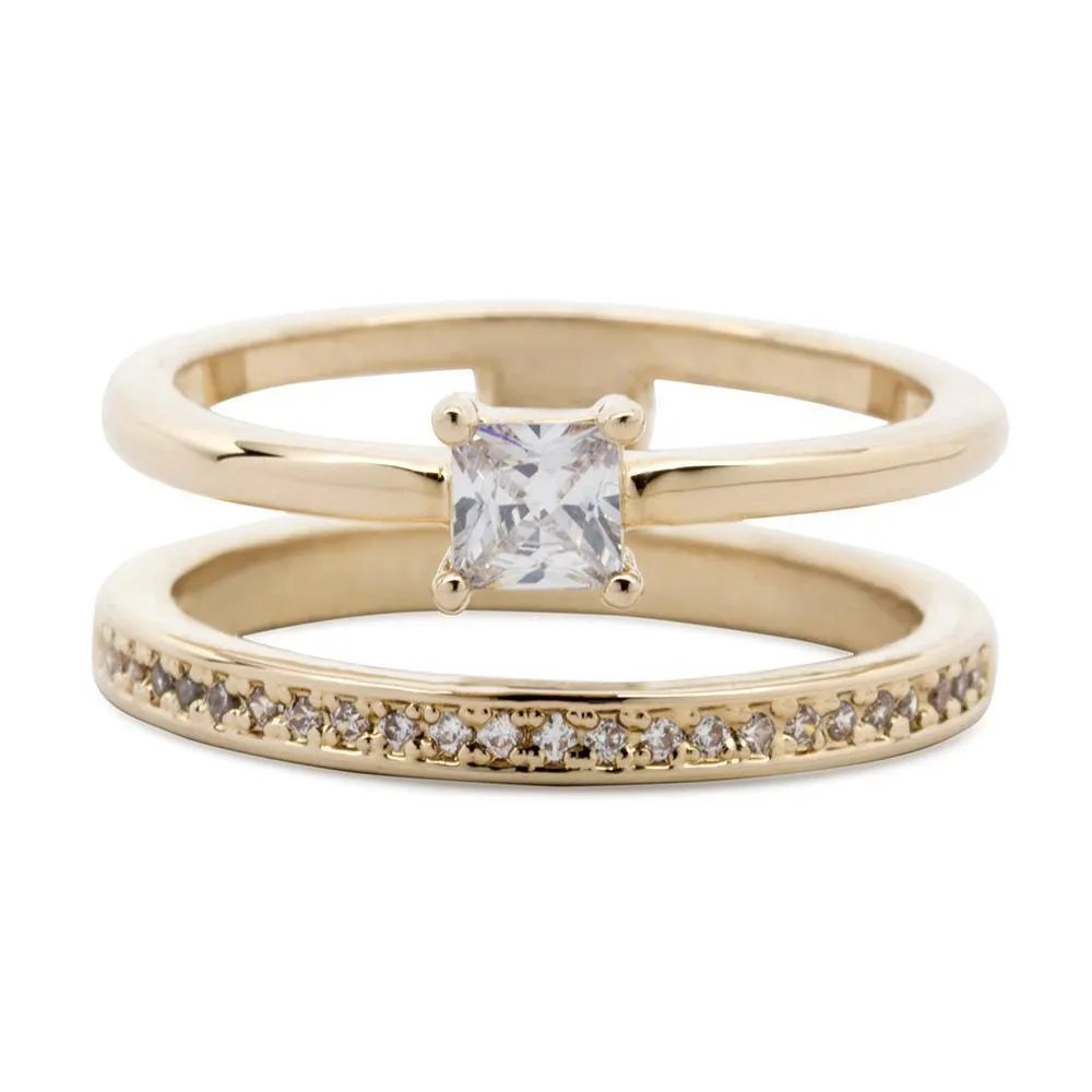 2Row Ring GoldPL CZ