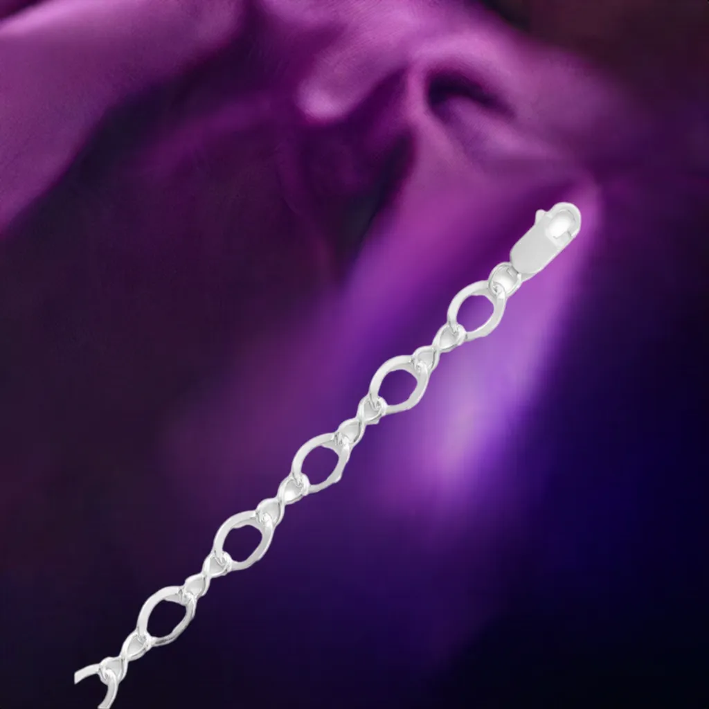 7" Polished Figure 8 Charm Bracelet