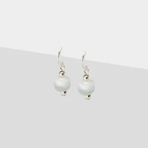 925 Sterling Silver Aquamarine French Hook Earrings