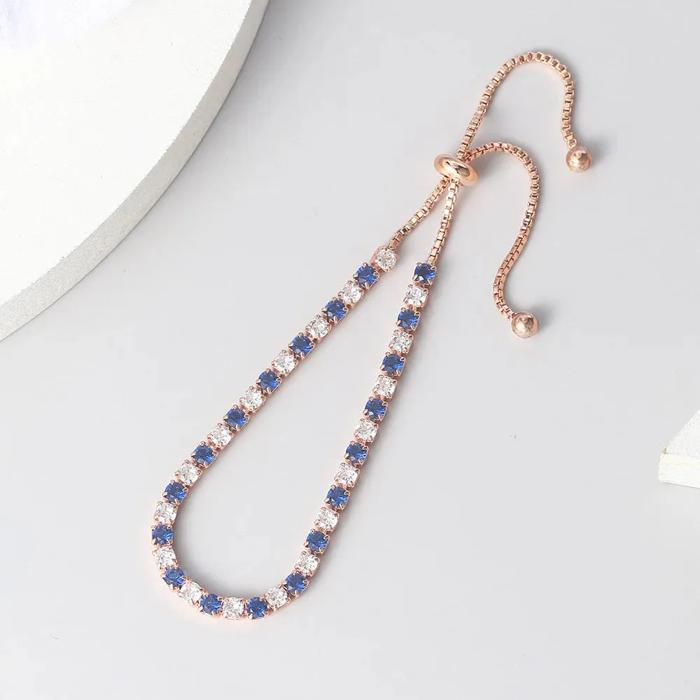 Adjustable Multicolor Tennis Bracelets For Women Ladies Wedding Rainbow Colorful Zircon Charm Bracelet Hand Chain Jewelry DZH043