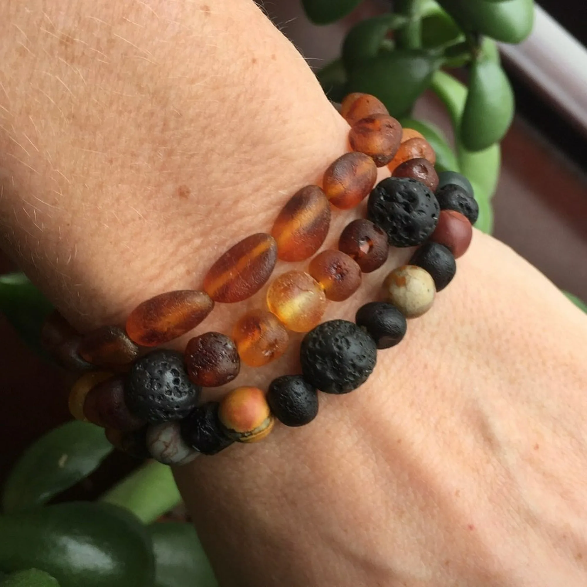 Adults | Raw Cognac Baltic Amber Bracelet