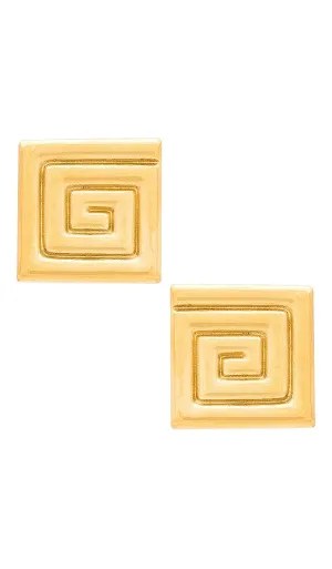Amber Sceats Swirl Earrings in Metallic Gold
