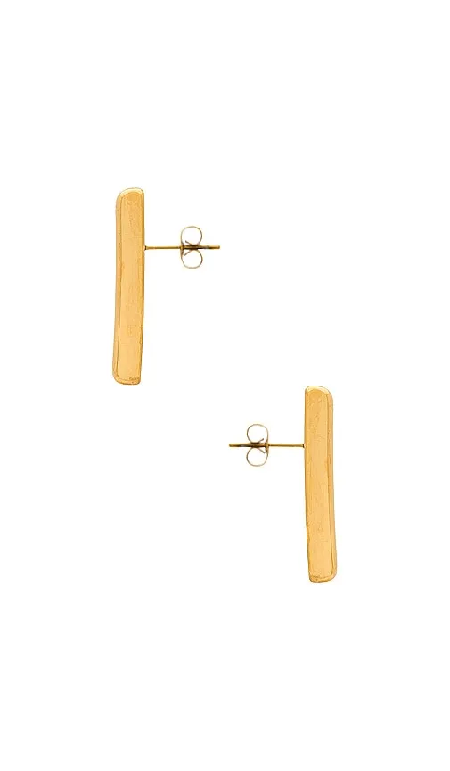 Amber Sceats Swirl Earrings in Metallic Gold