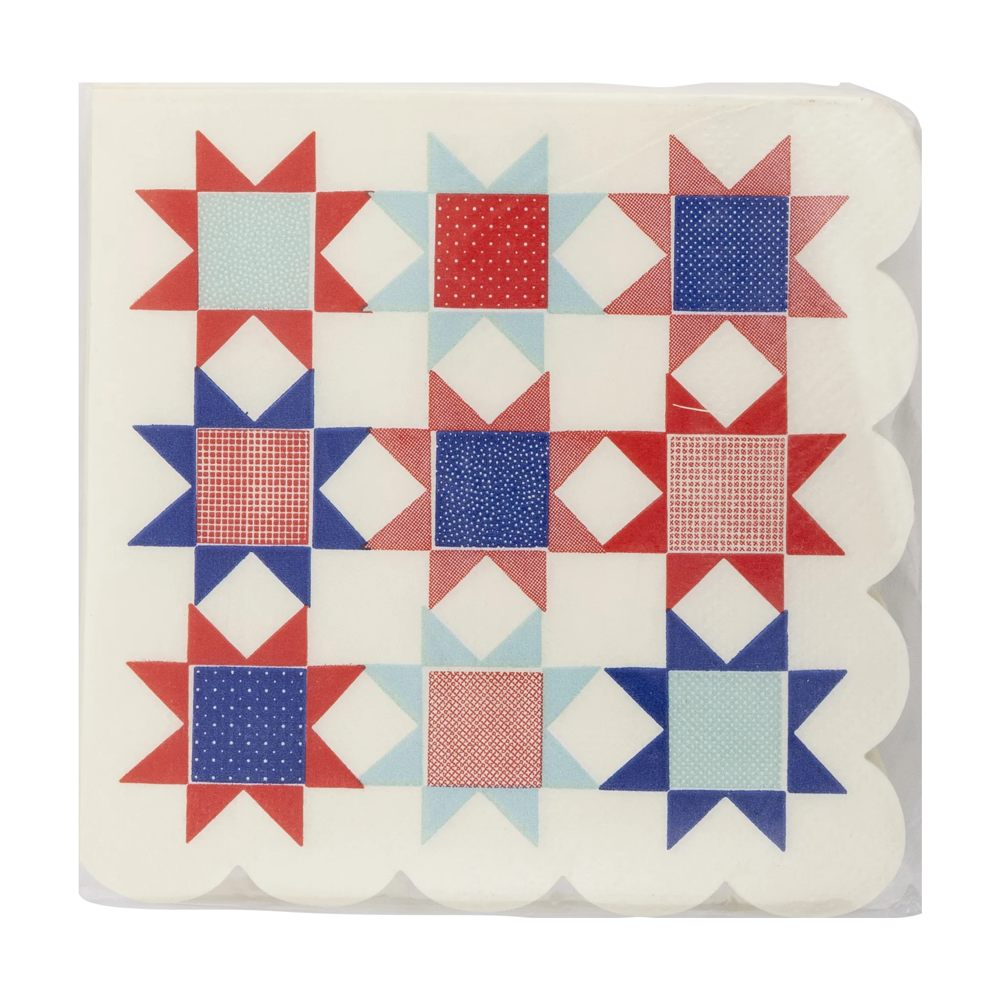 Americana Quilt Paper Cocktail Napkin