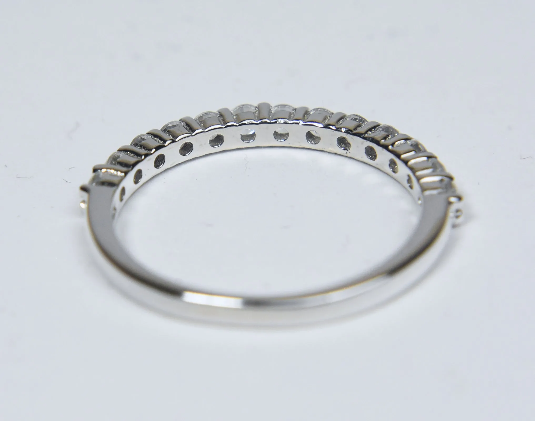 Amethyst Sterling Silver Nesting Rings - Size 8