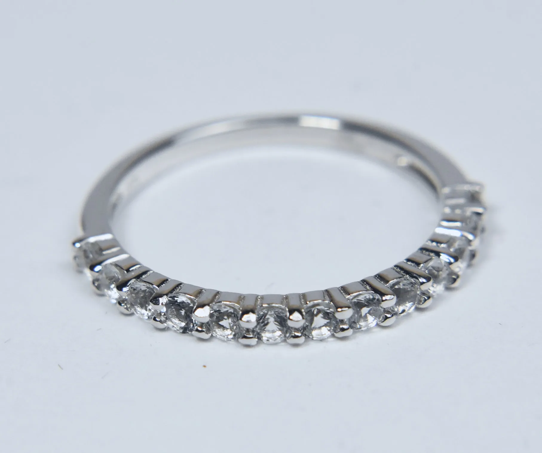 Amethyst Sterling Silver Nesting Rings - Size 8