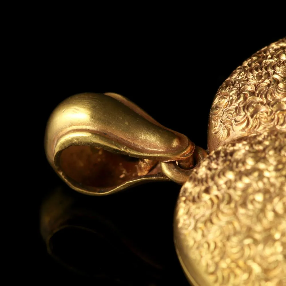 Antique Victorian Large Heart Locket Circa 1880