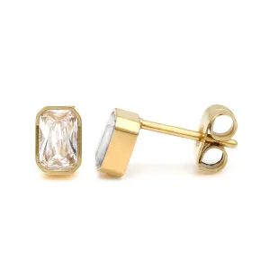 April Diamond Birthstone Earrings - Yellow Gold