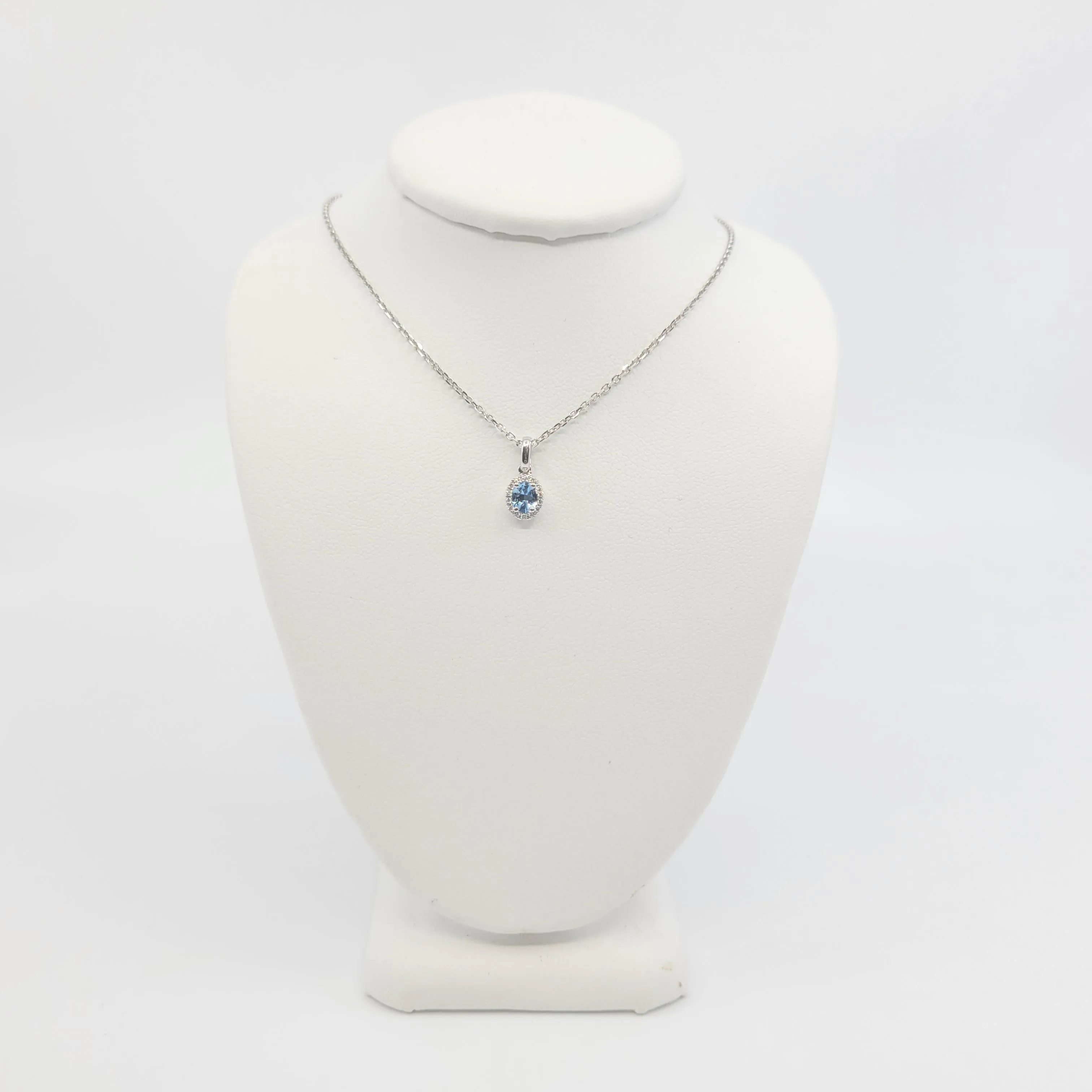 Aquamarine and Diamond Pendant