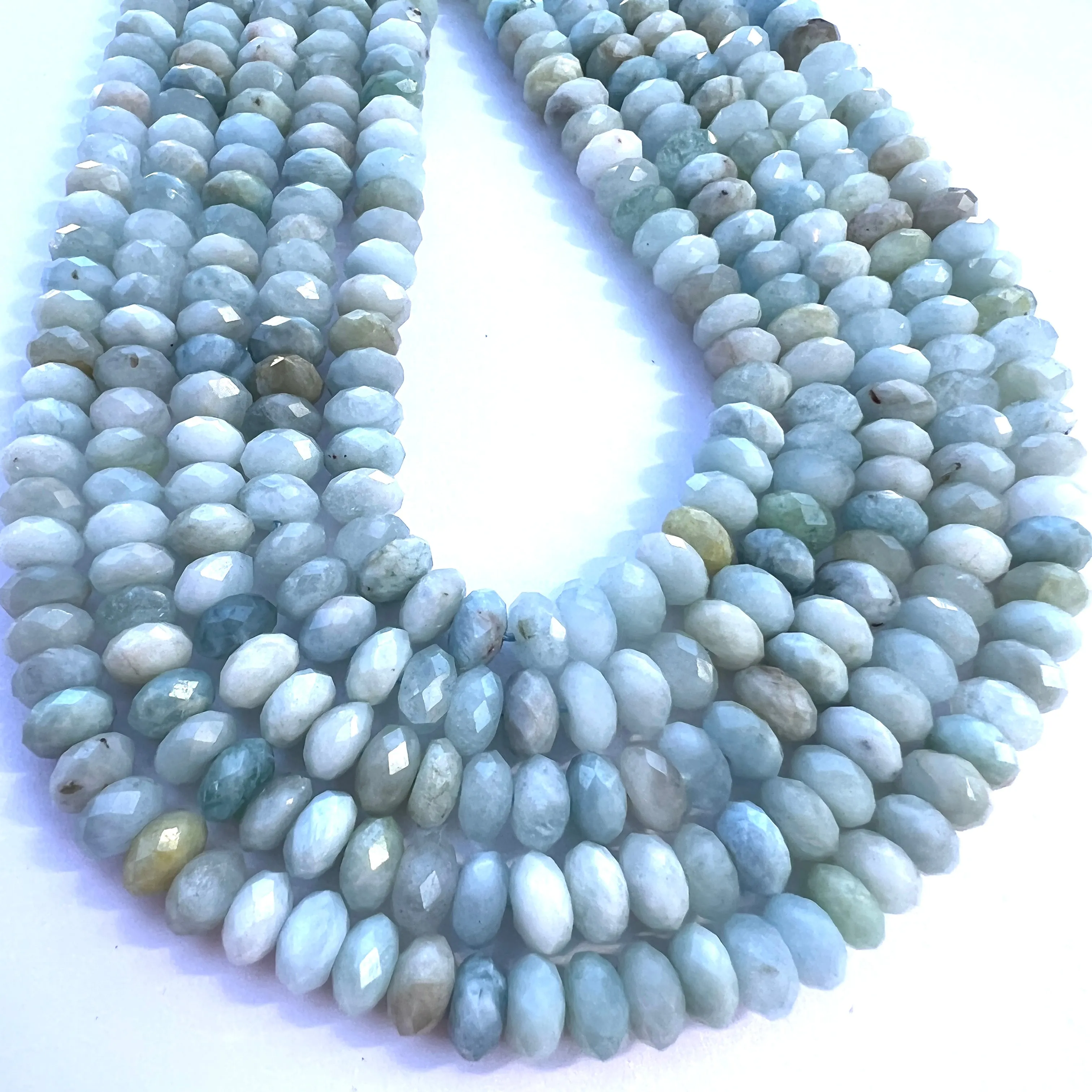 Aquamarine - Faceted Rondelles