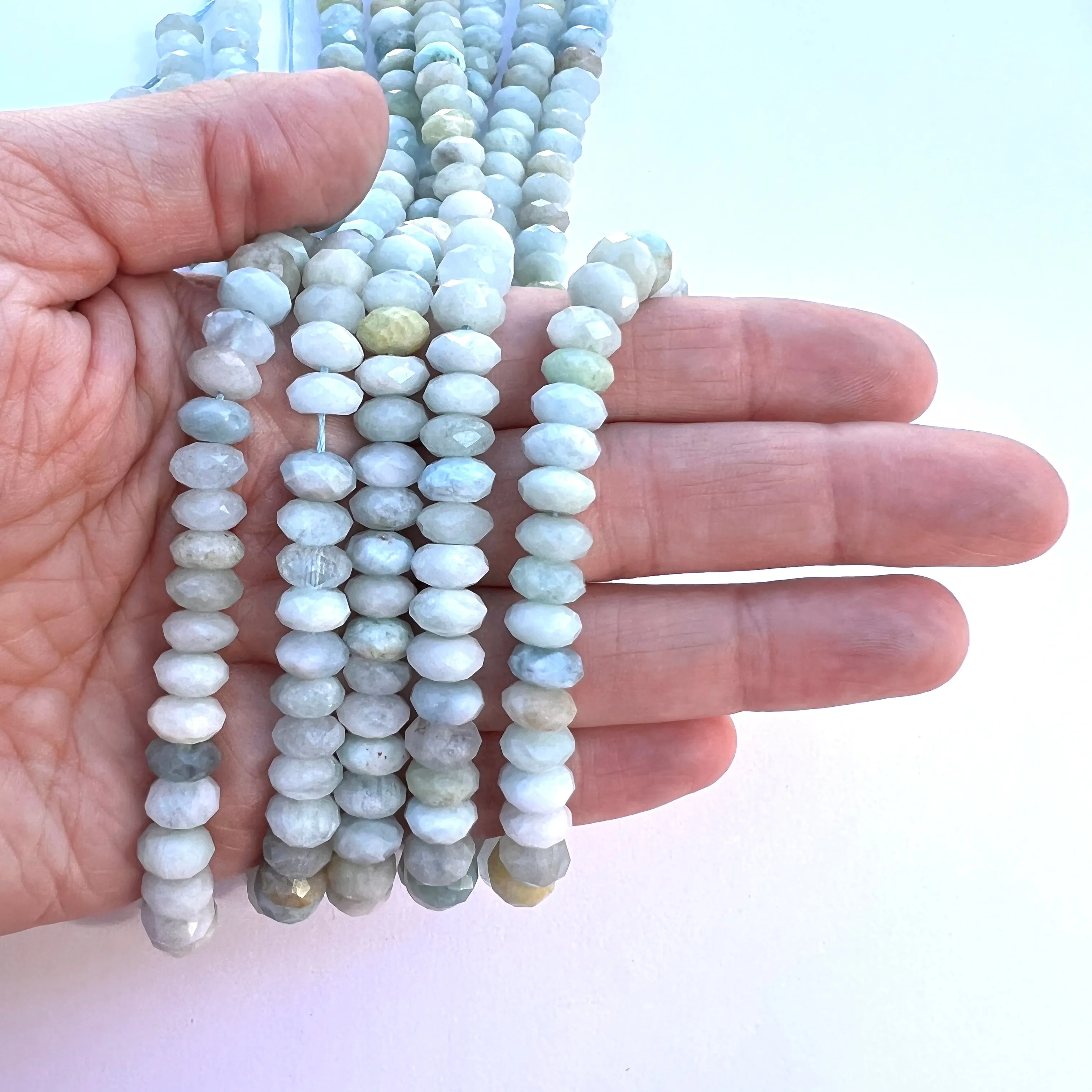 Aquamarine - Faceted Rondelles