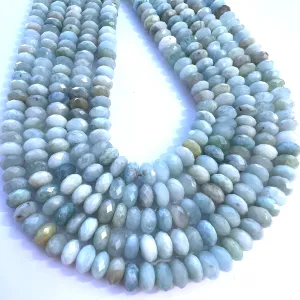 Aquamarine - Faceted Rondelles