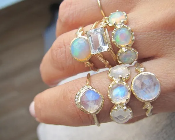 Aquamarine Floating Ring