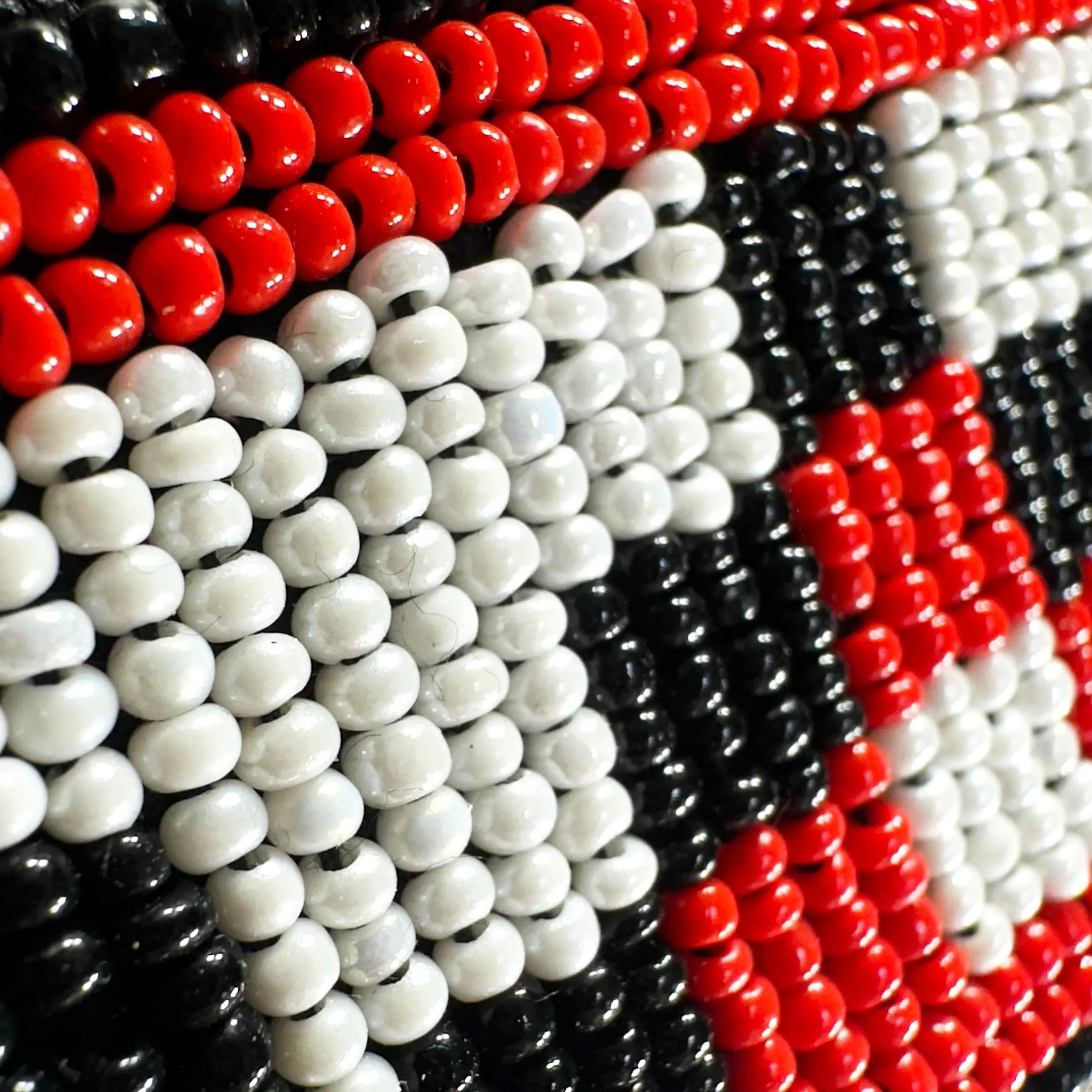 Arapaho Stars & Mountains - Leather Beaded Bracelet