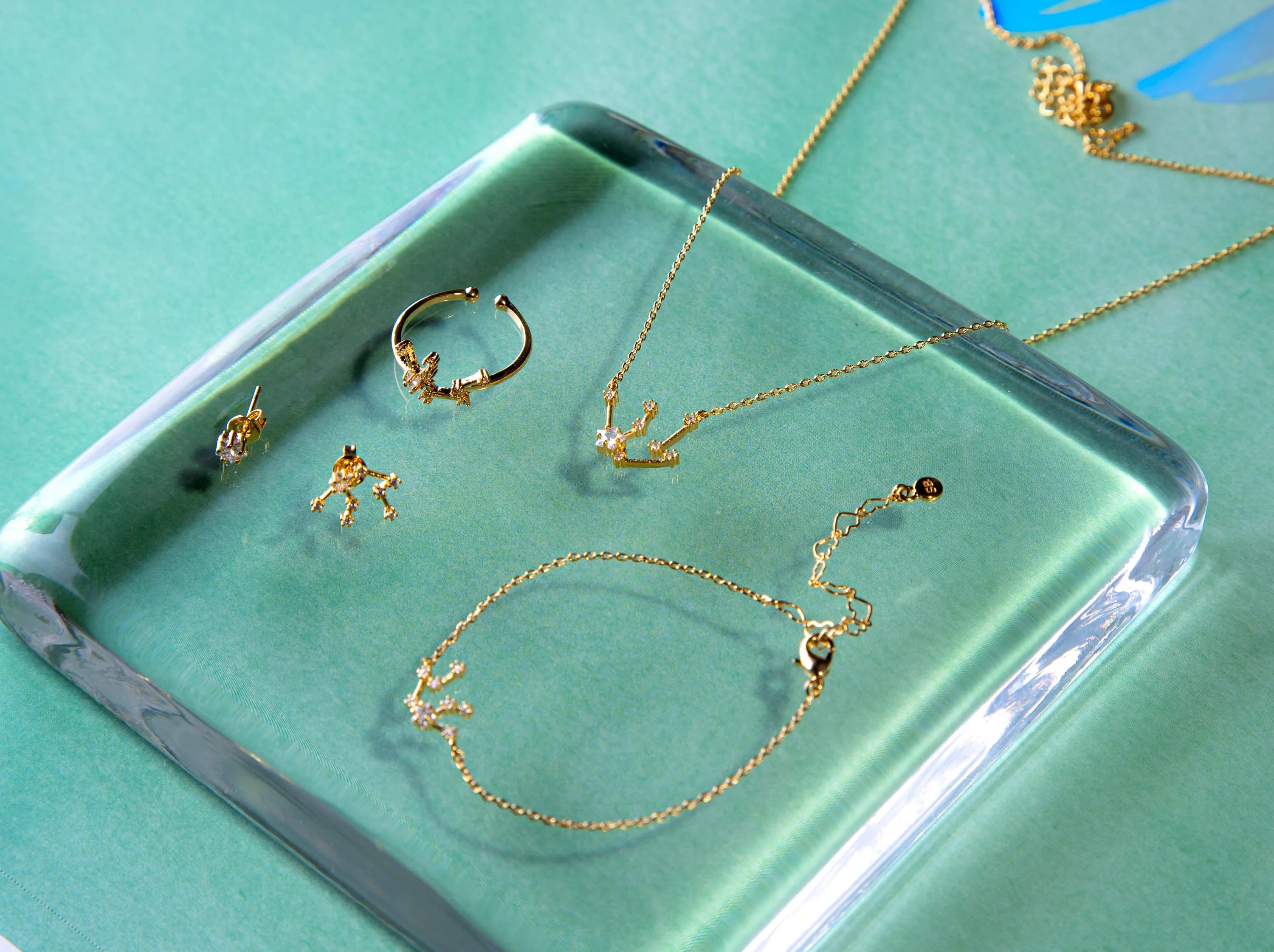 Aries Zodiac Constellation Bracelet with Zircon