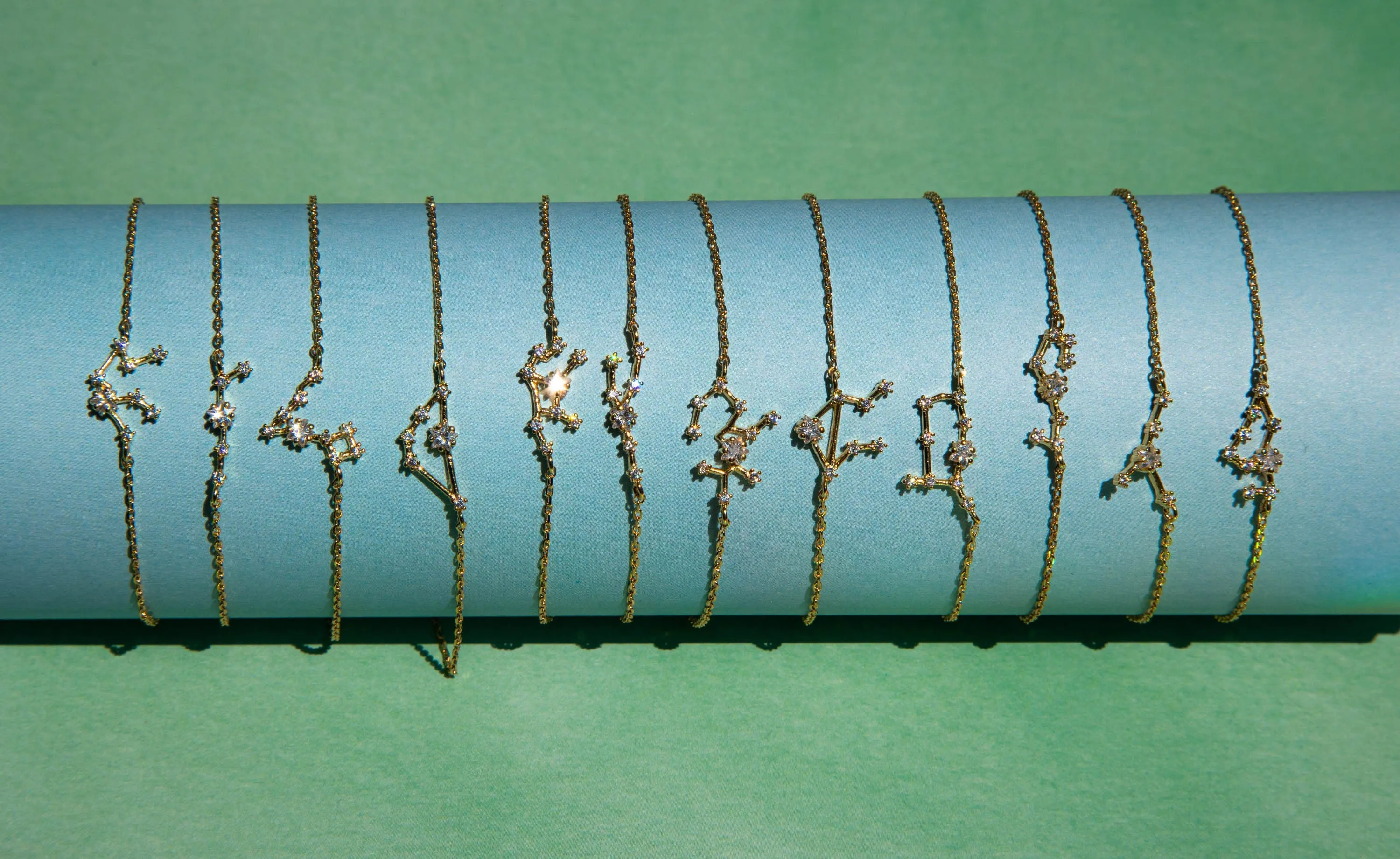 Aries Zodiac Constellation Bracelet with Zircon