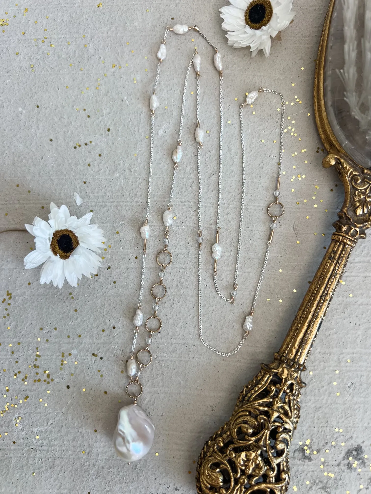 Baroque Pearl Infinity Necklace