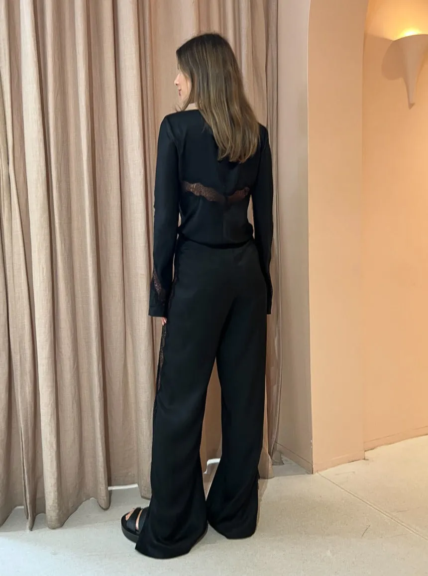 Bec and Bridge Spencer L/S Top in Black/Black