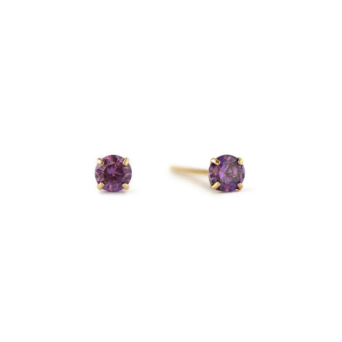 Birthstone Tiny Studs Alexandrite