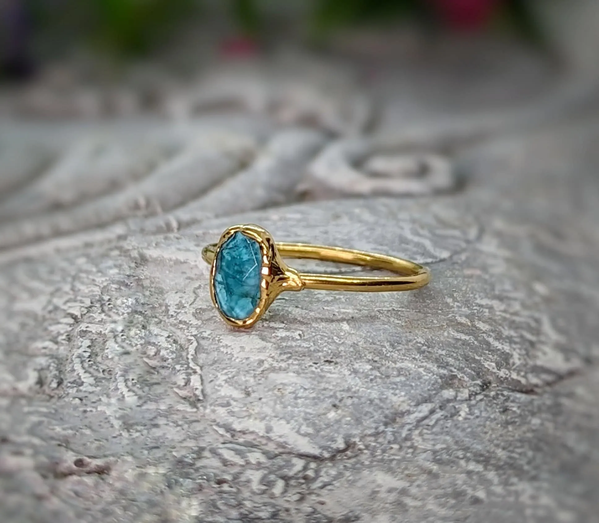 Blue Tourmaline ring