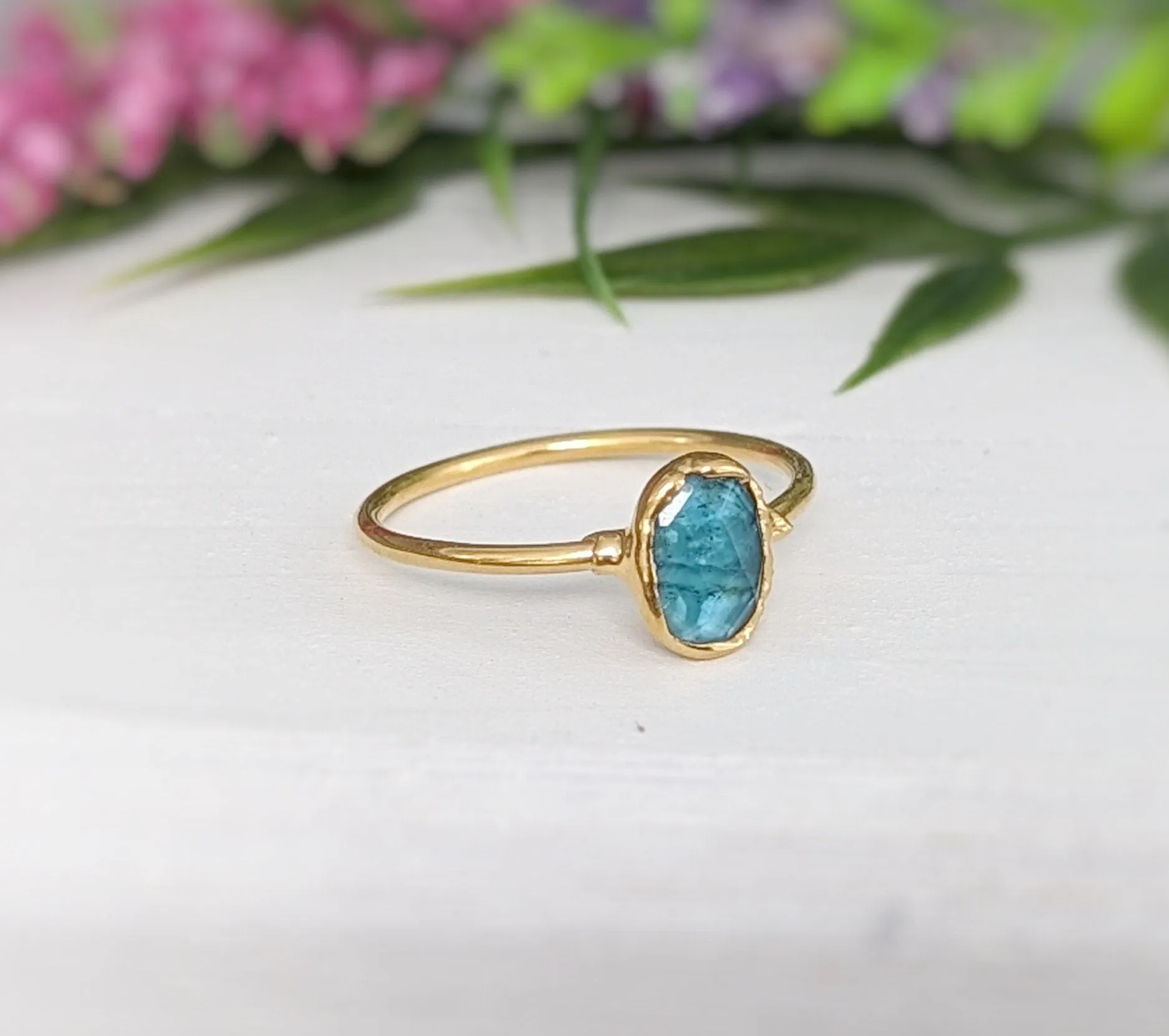Blue Tourmaline ring