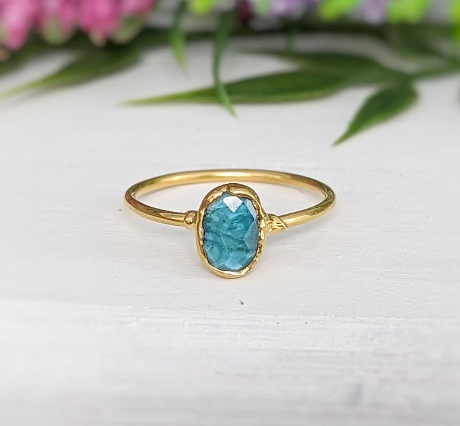 Blue Tourmaline ring