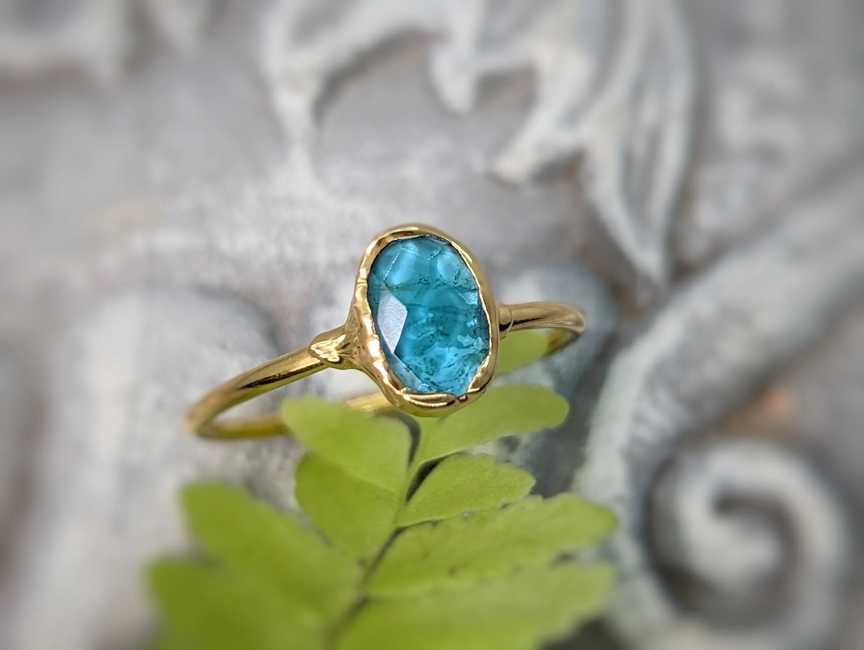 Blue Tourmaline ring