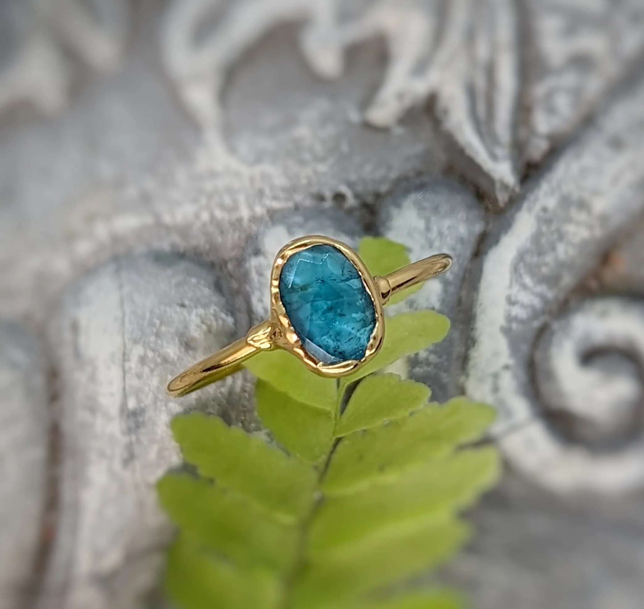 Blue Tourmaline ring