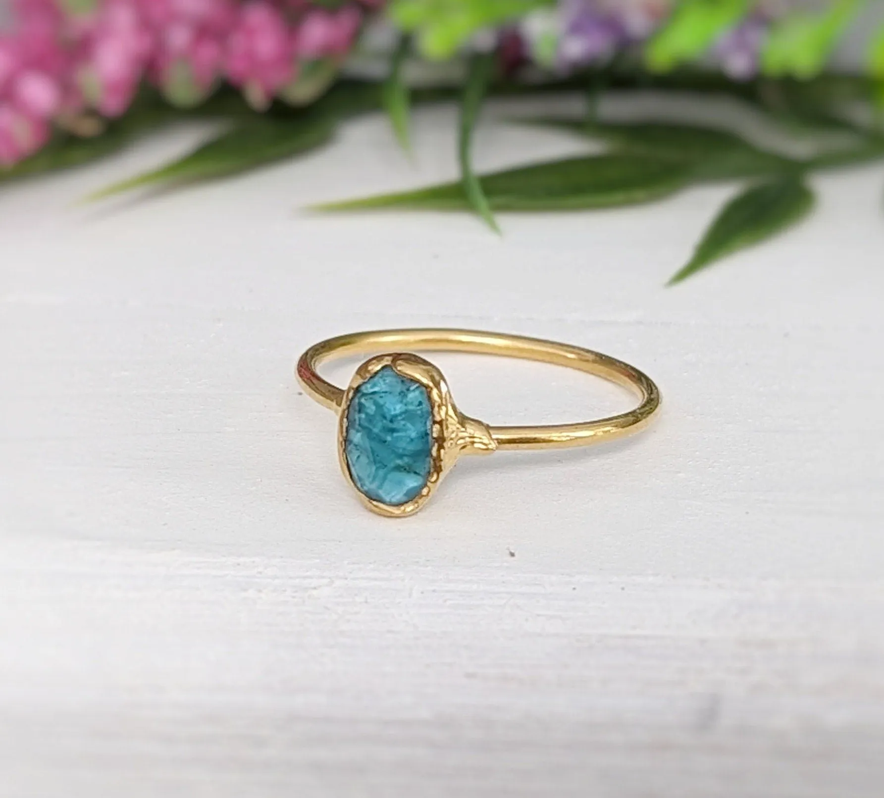Blue Tourmaline ring