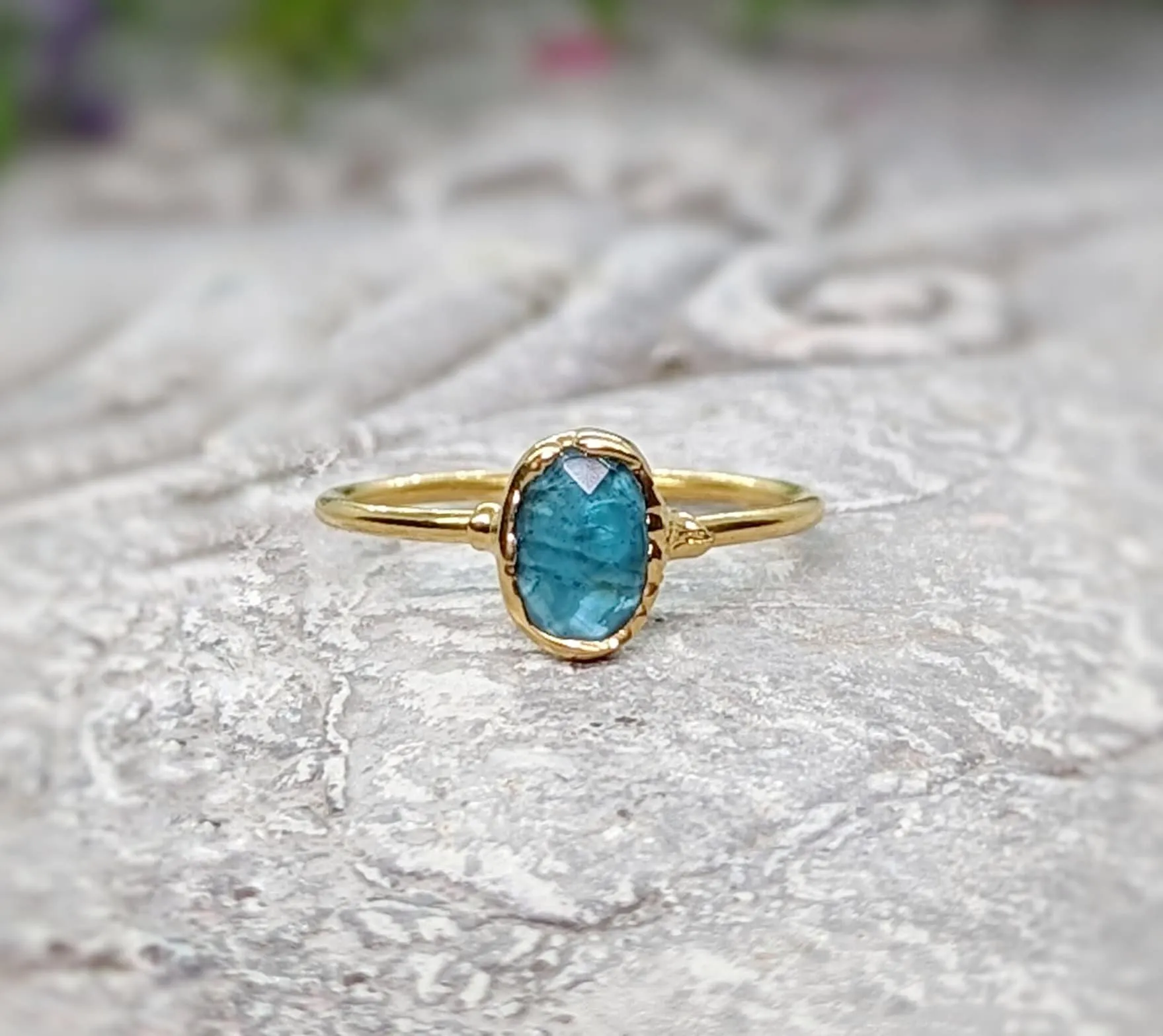 Blue Tourmaline ring
