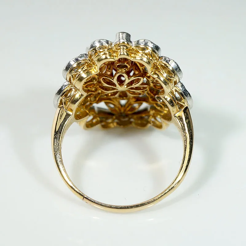 Breathtaking Belle Époque Ruby & Diamond Statement Ring