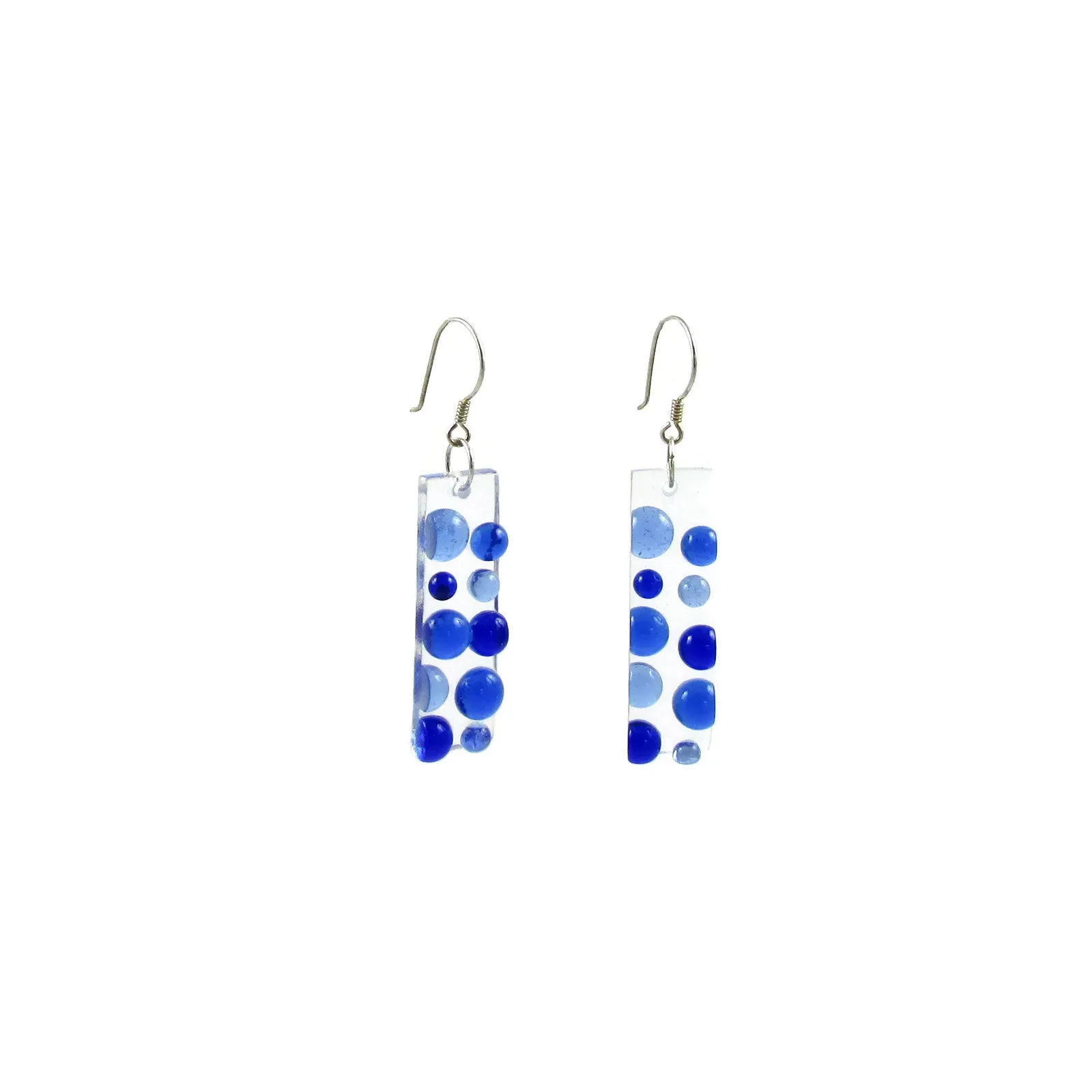 Bubbles Glass Earrings - Purple