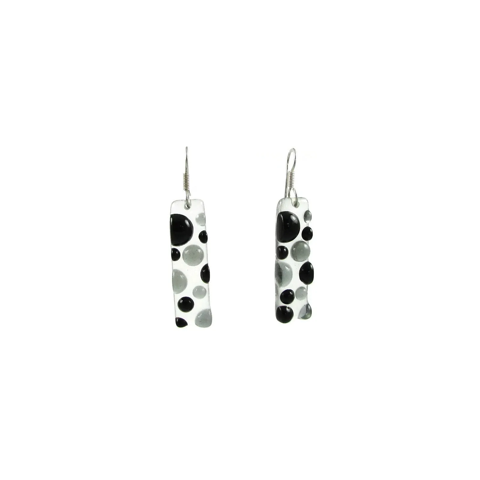 Bubbles Glass Earrings - Purple