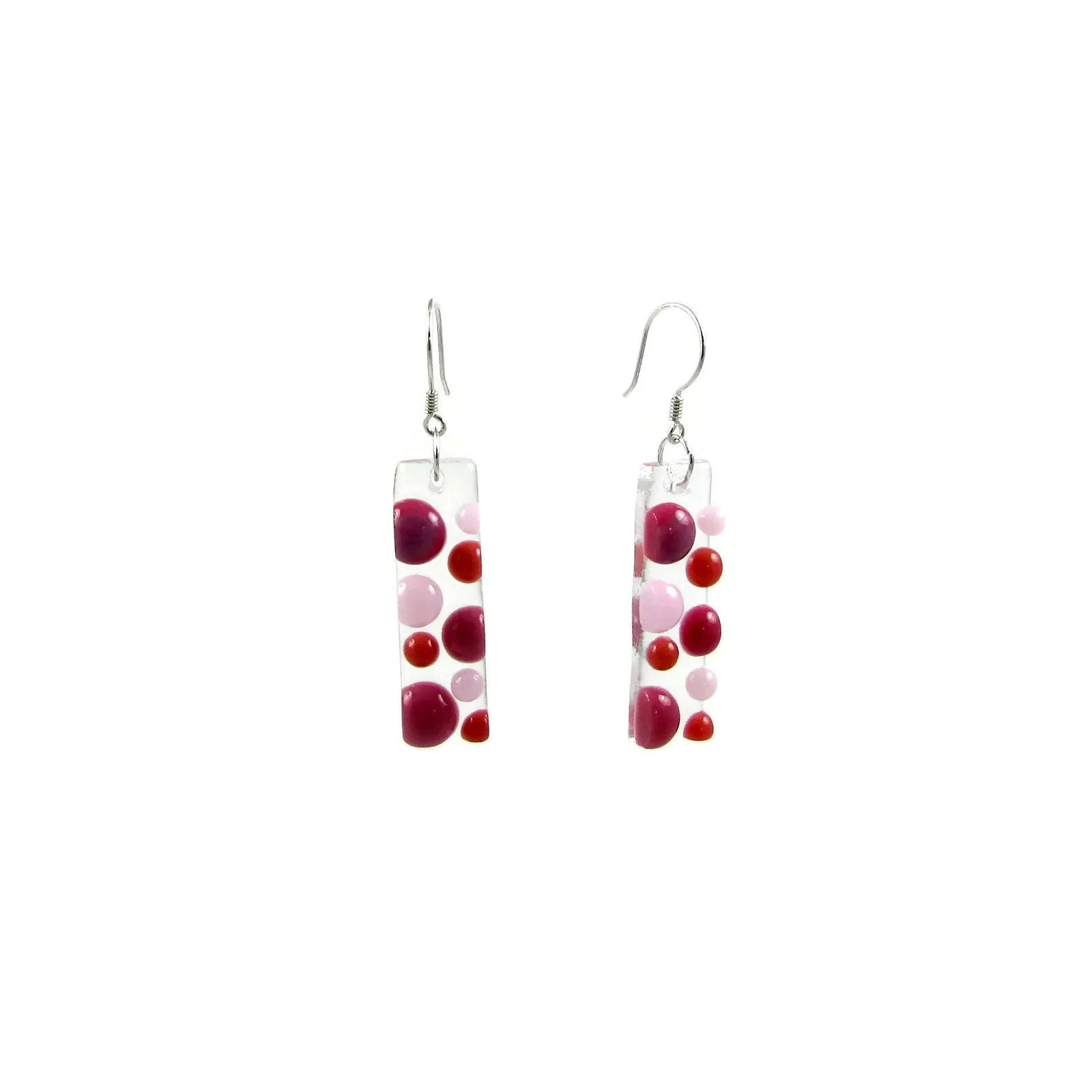Bubbles Glass Earrings - Purple
