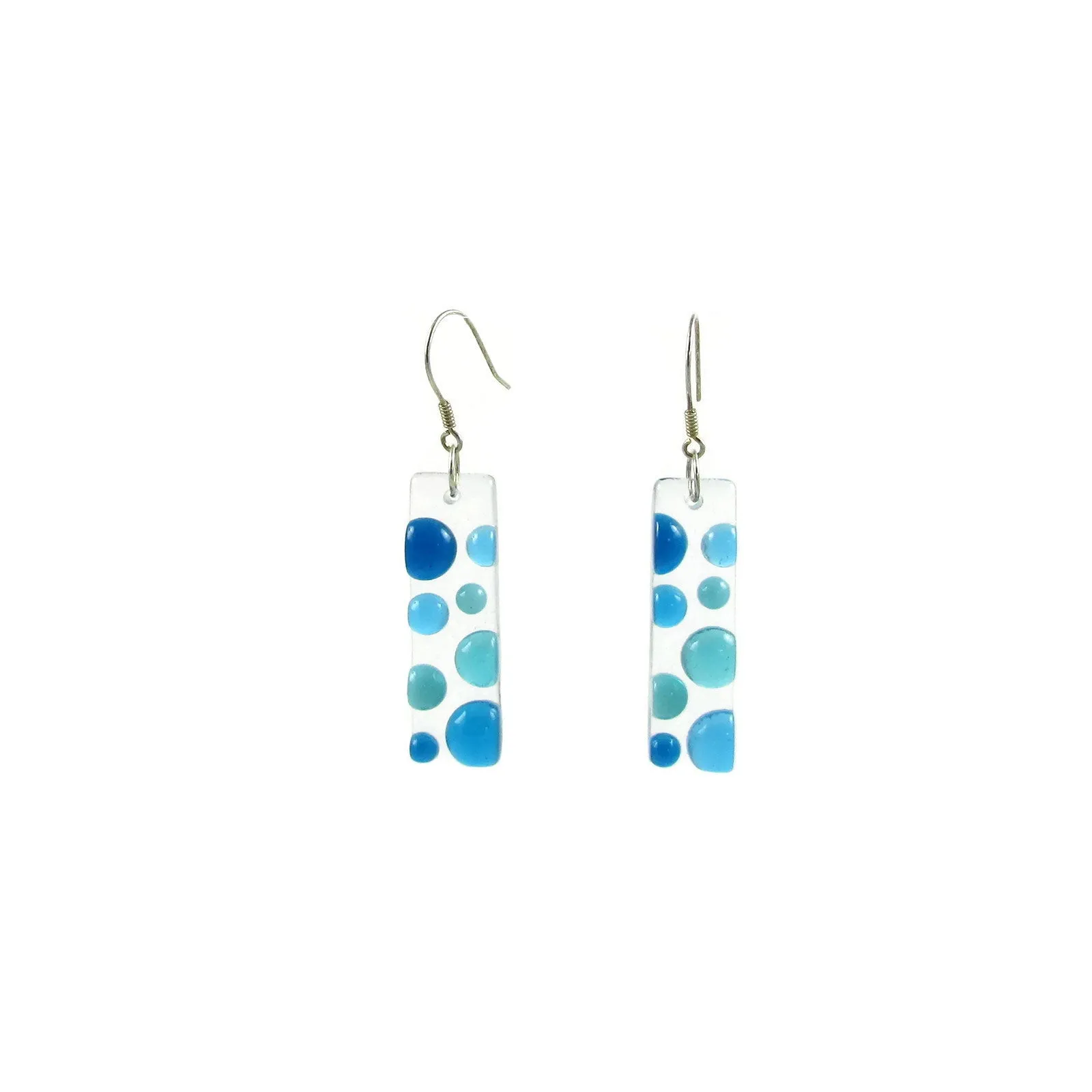 Bubbles Glass Earrings - Purple