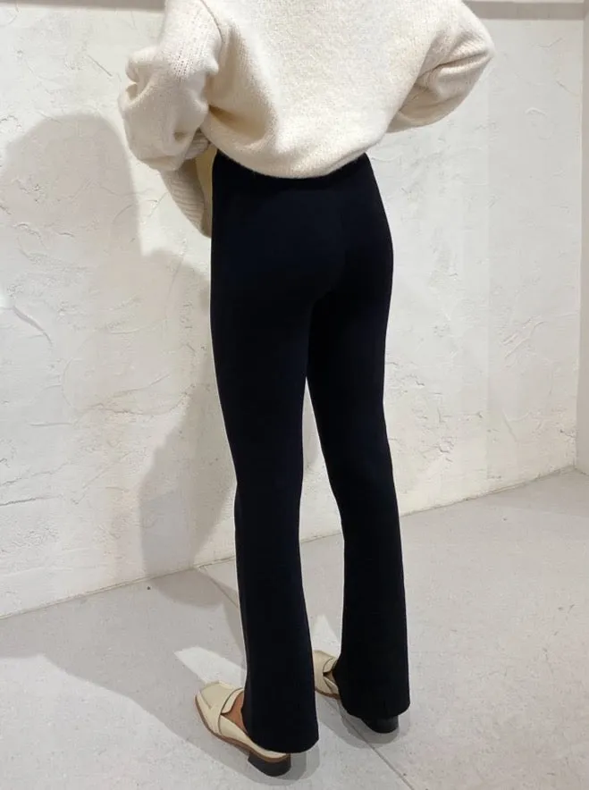 By Johnny Knit Split Pant in Black