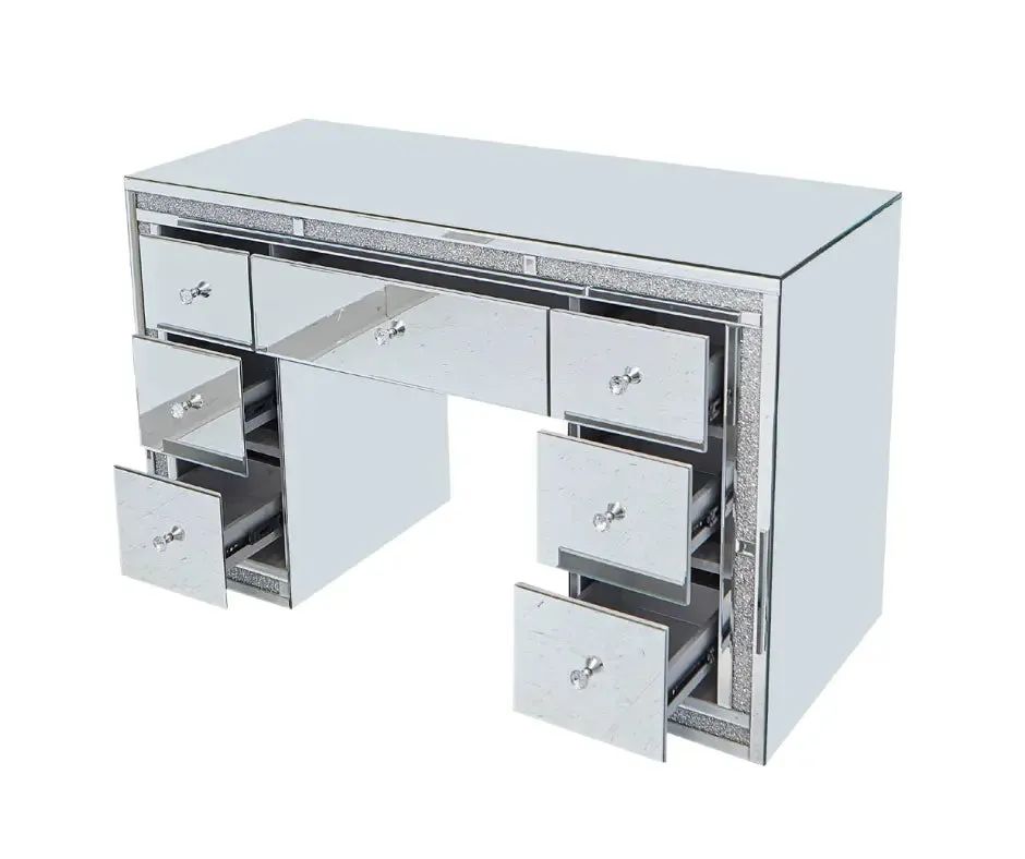 Camila Hollywood Makeup Vanity Table - Silver