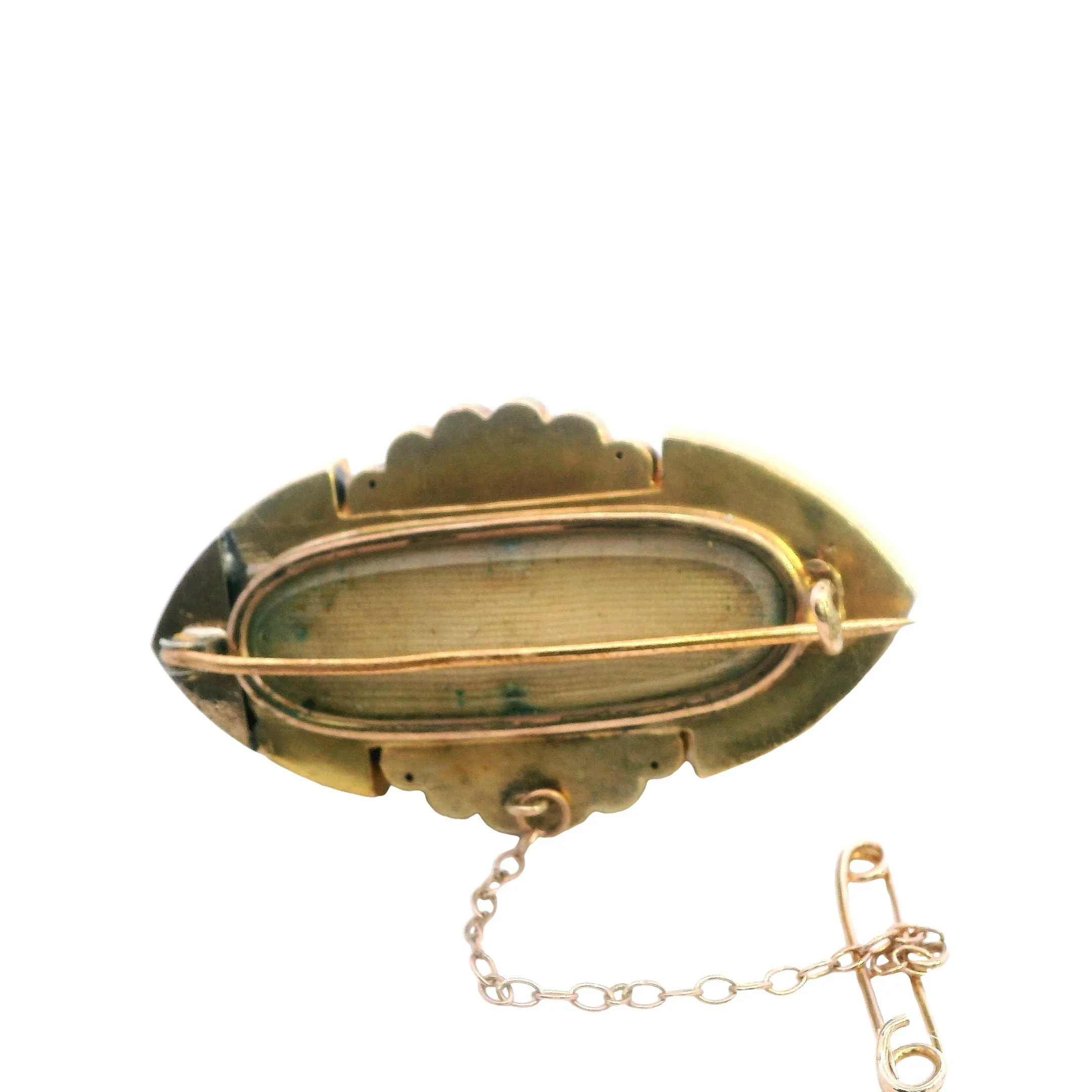 Captivating 9ct Yellow Gold Diamond Brooch / Locket