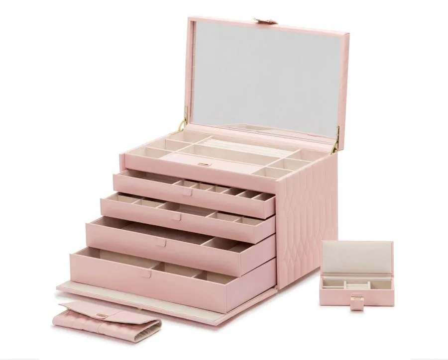Caroline Extra Large Jewelry Box (Rose Quartz)