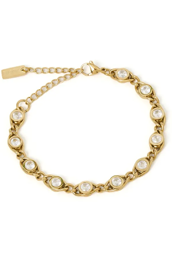 Cassandra Gold Bracelet Stone