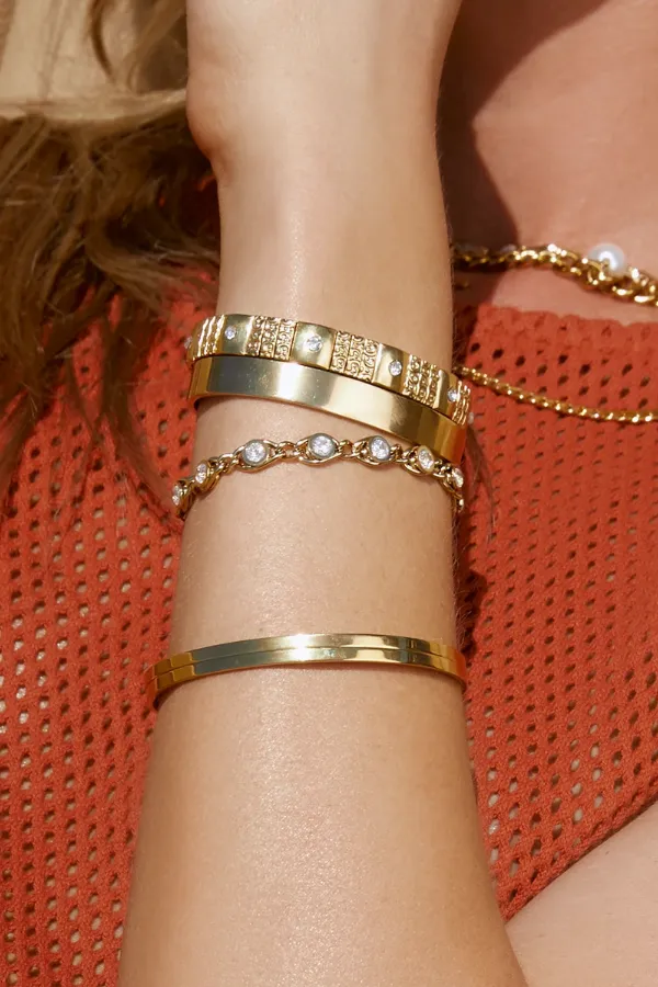 Cassandra Gold Bracelet Stone